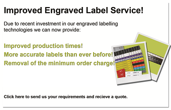 Engraved Labels - improved lead times
